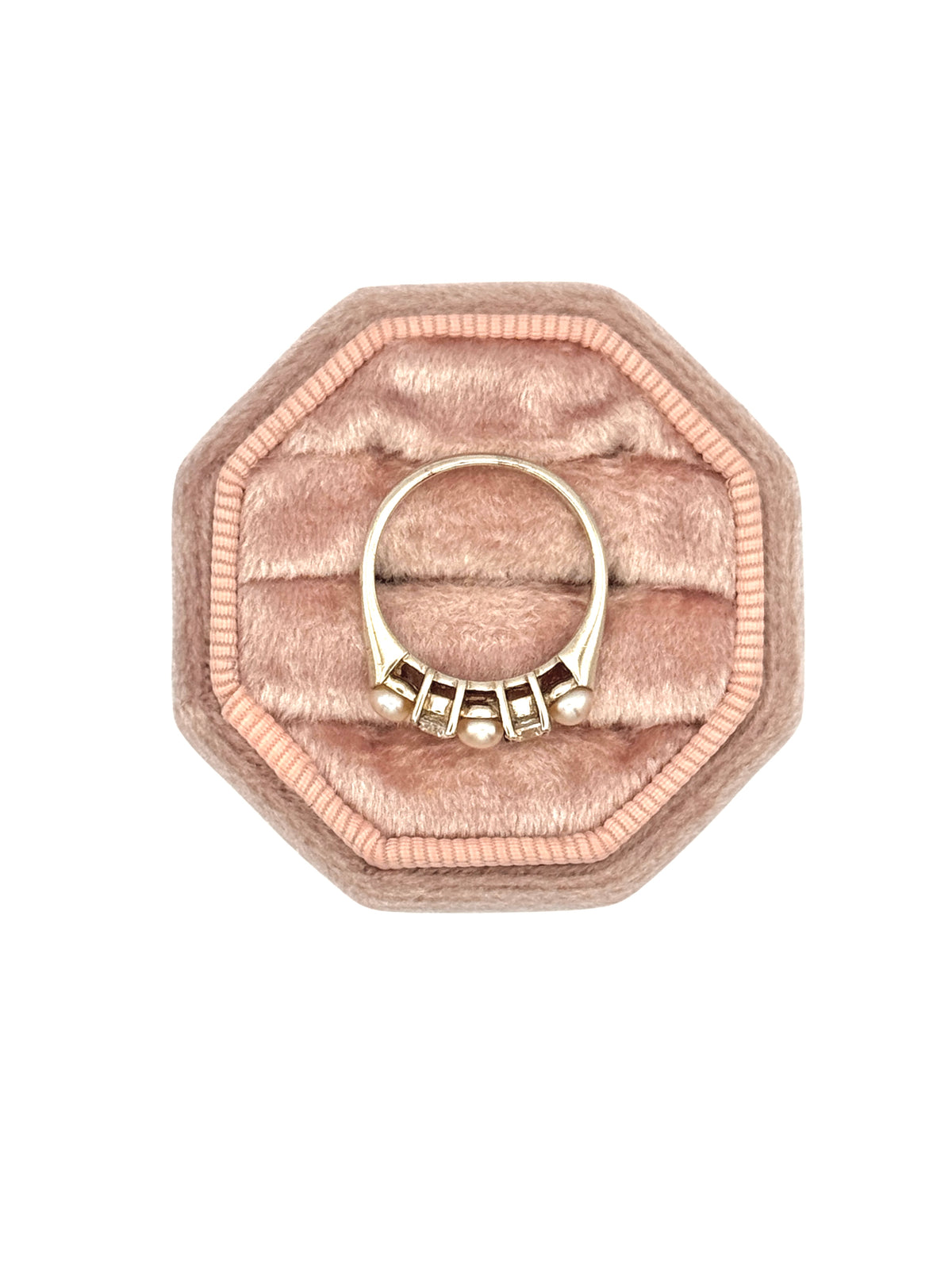 Sterling Silver Freshwater Pearl & CZ Duo Ring