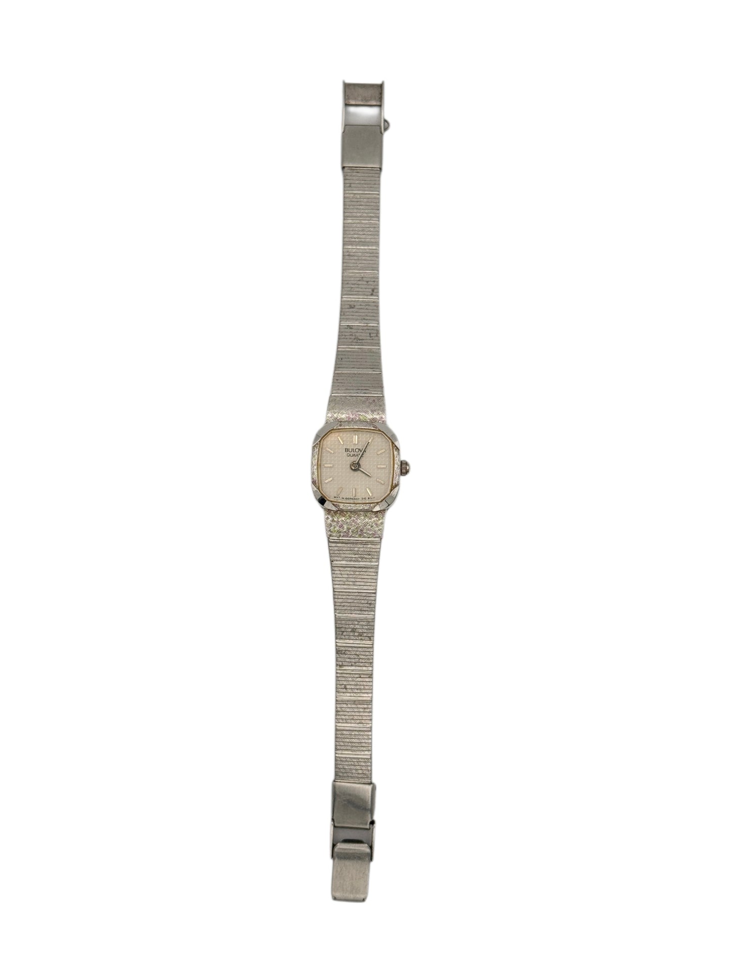 1970s/1980s Vintage Silver Bulova Quartz Watch