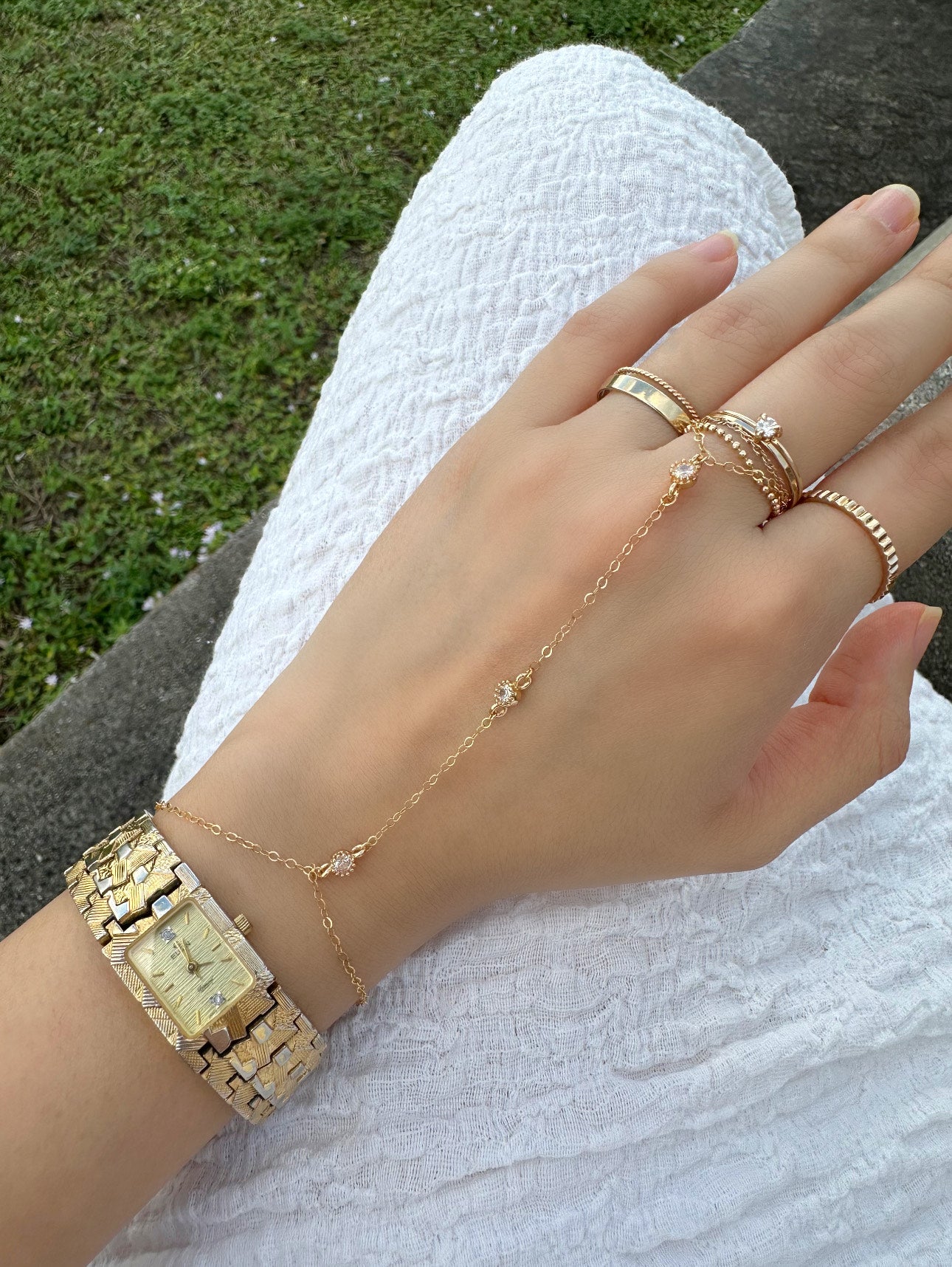 Sweet Nothing 14k Gold Filled Hand Chain