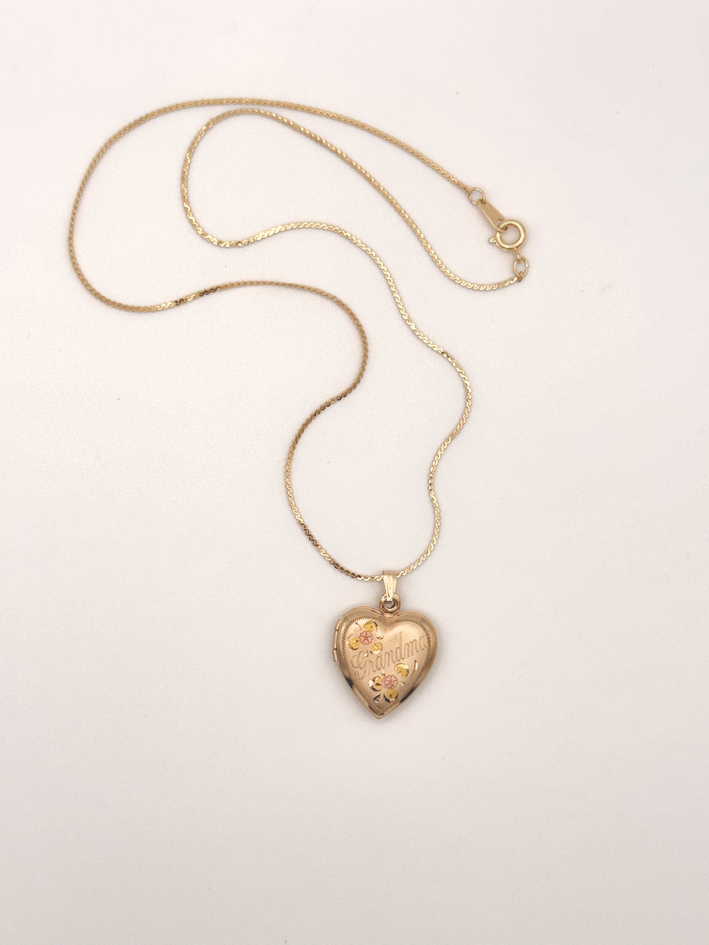 Reworked Gold Filled Grandma Locket Necklace