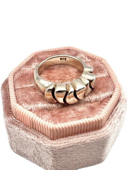 Sculpted Sterling Silver Wave Ring