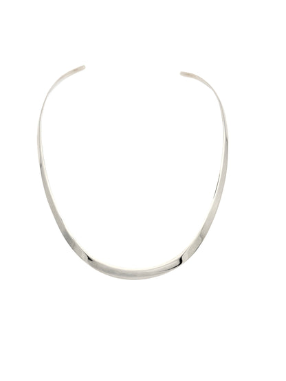 Vintage Sterling Silver Swoop Cuff Necklace | Torque Necklace