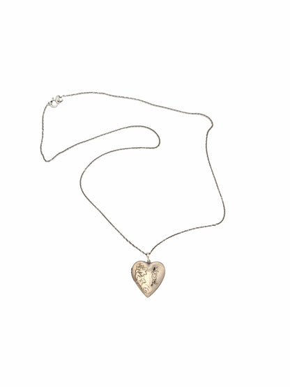 Vintage Sterling Silver Mom Heart Locket