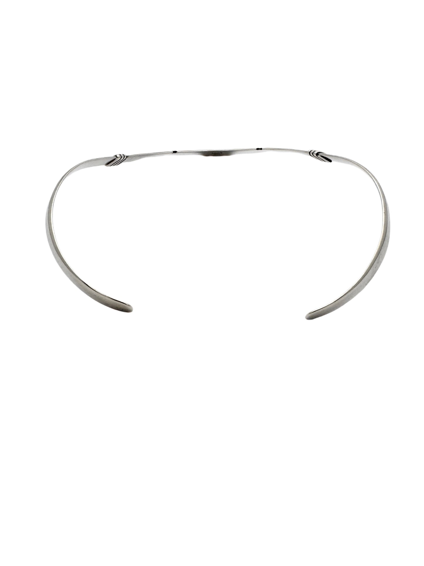 Vintage Sterling Silver Sculpted Silver Torque Necklace | Signed Mexico TR-70