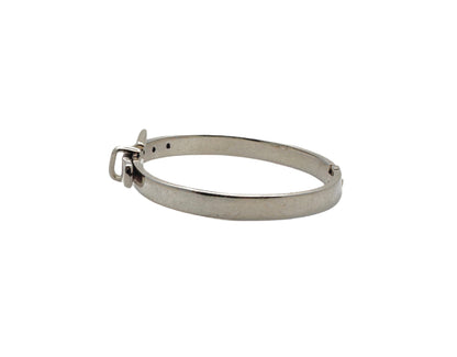 Vintage Sterling Silver Buckle Bangle Bracelet 4.93 - 5.94 inches