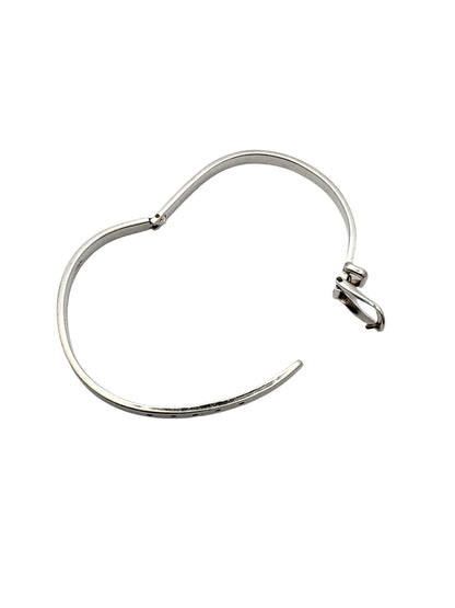 Vintage Sterling Silver Buckle Bangle Bracelet 6.69 inches inches - 7.82 inches