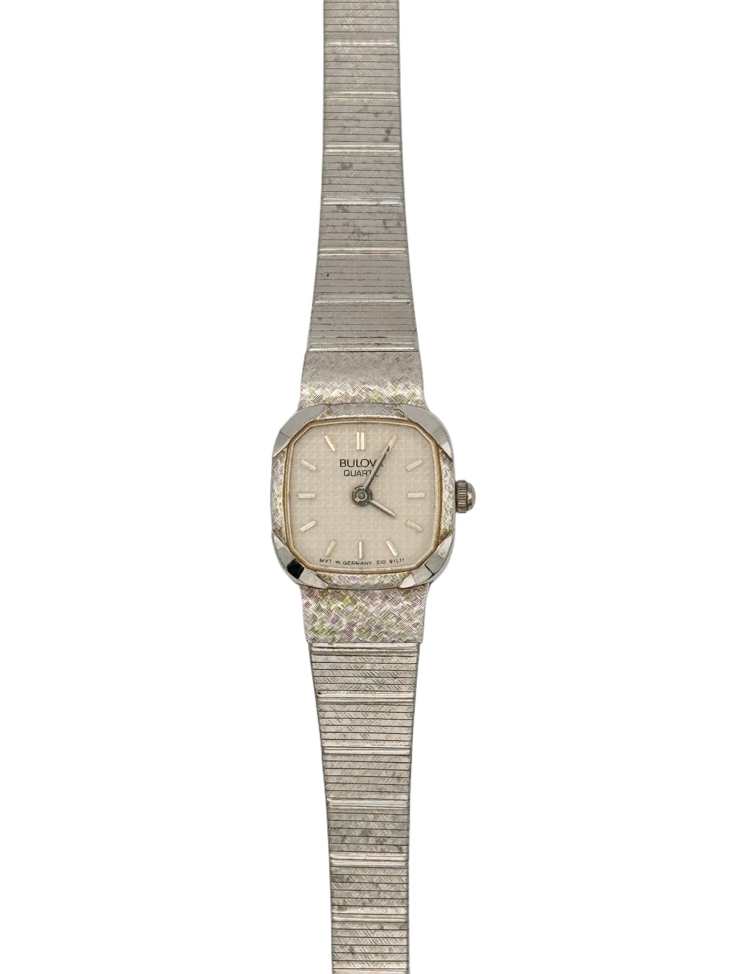1970s/1980s Vintage Silver Bulova Quartz Watch