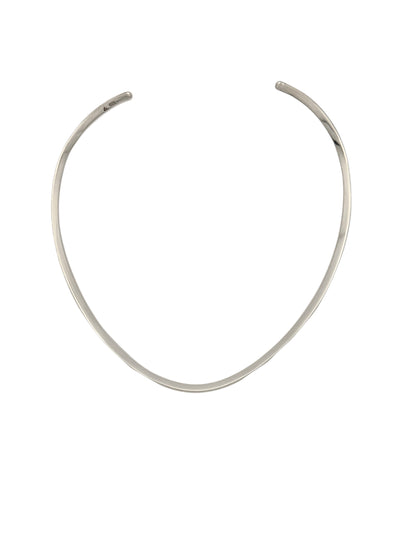 Vintage Sterling Silver Cuff Necklace | Turquoise Pendant | Torque Necklace