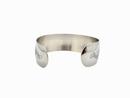 Vintage S.Kirk & Son Sterling monogrammed ‘CFE’ sterling silver bangle bracelet