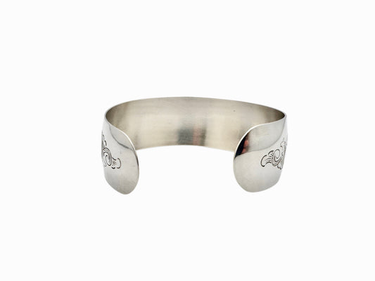 Vintage S.Kirk & Son Sterling monogrammed ‘CFE’ sterling silver bangle bracelet