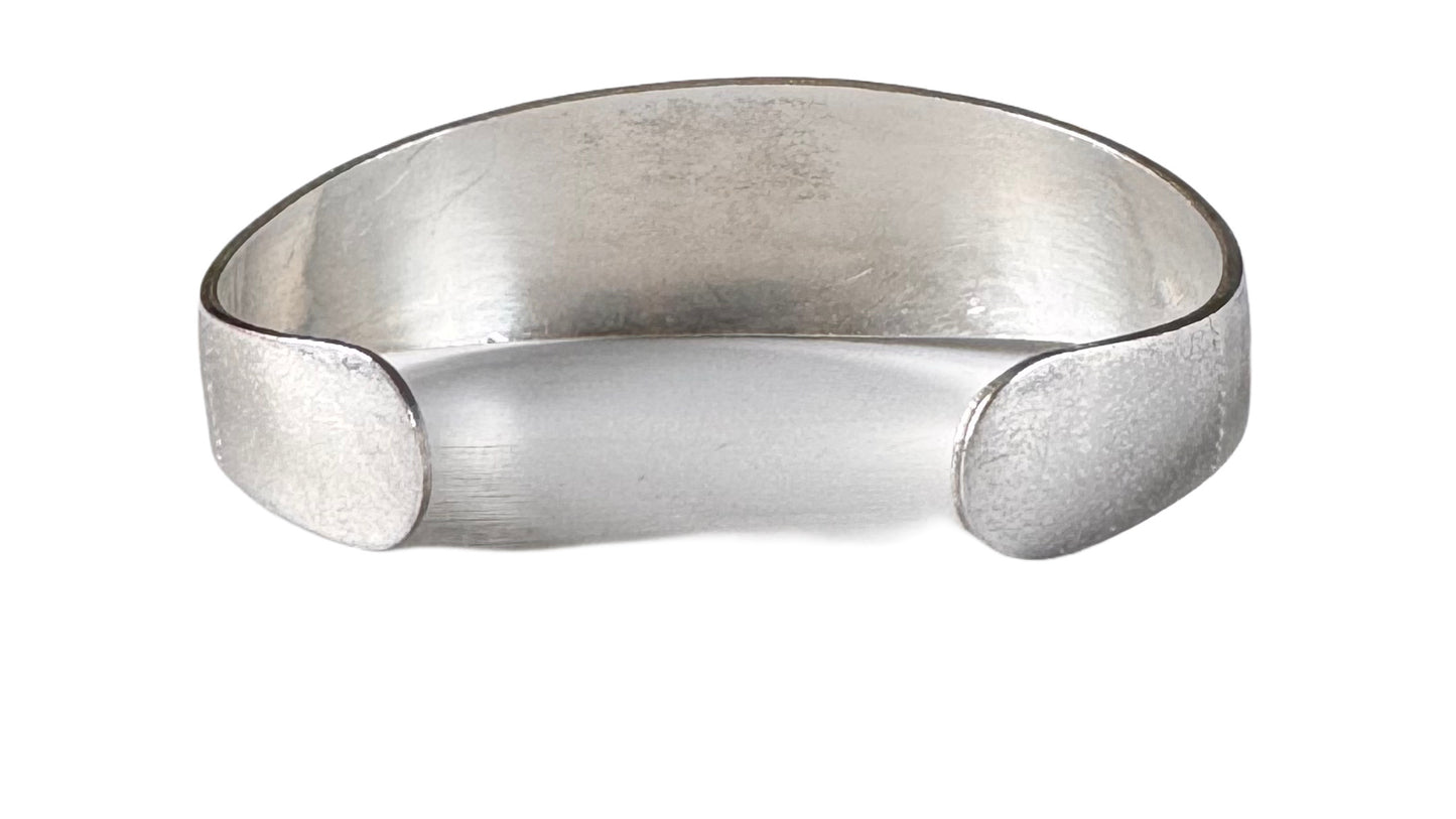 Vintage Sterling Silver Floral Cuff