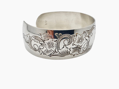 Vintage S.Kirk & Son Sterling monogrammed ‘CFE’ sterling silver bangle bracelet