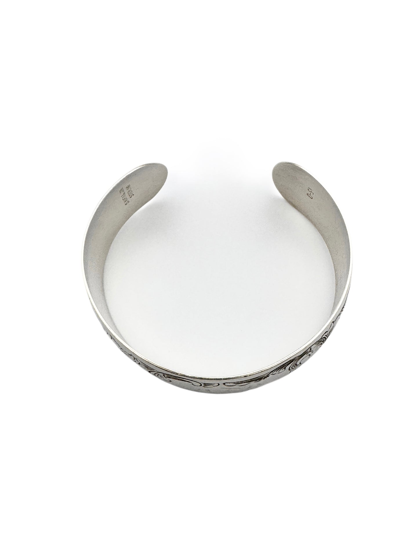 Vintage S.Kirk & Son Sterling monogrammed ‘CFE’ sterling silver bangle bracelet