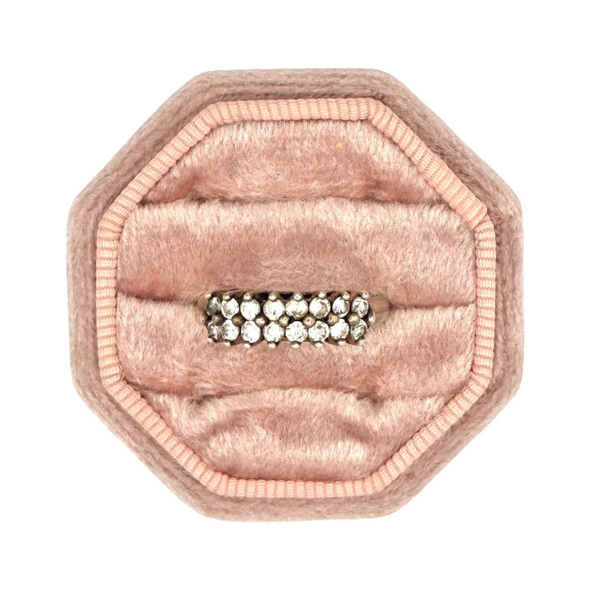 Sterling Silver Multi‑Row CZ Pavé Band