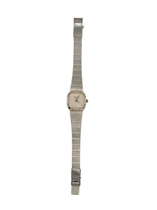 1970s/1980s Vintage Silver Bulova Quartz Watch