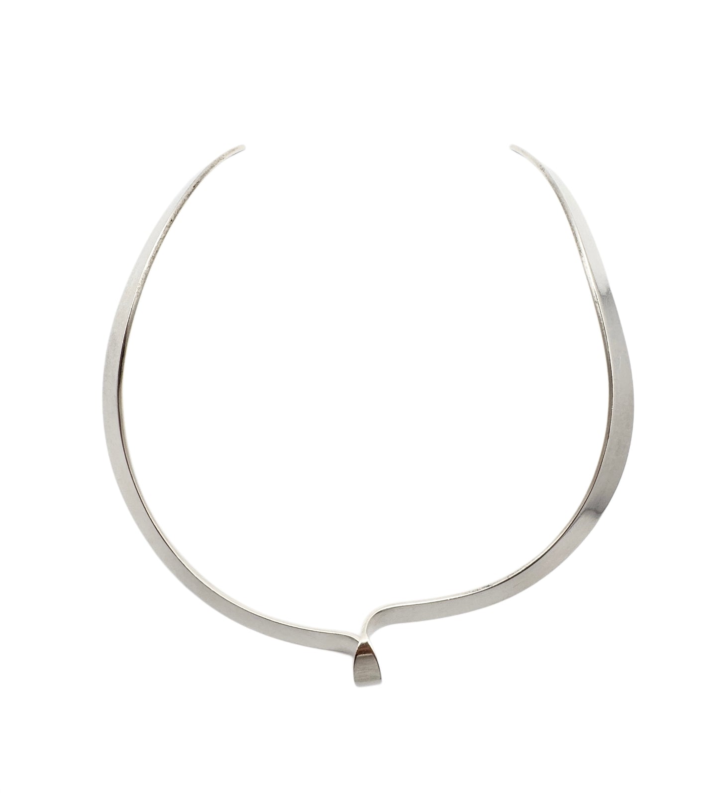 Vintage Sterling Silver Twisted Cuff Necklace | Torque Necklace