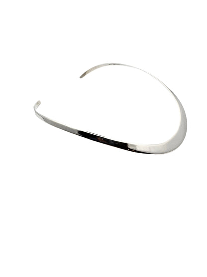 Vintage Sterling Silver Swoop Cuff Necklace | Torque Necklace