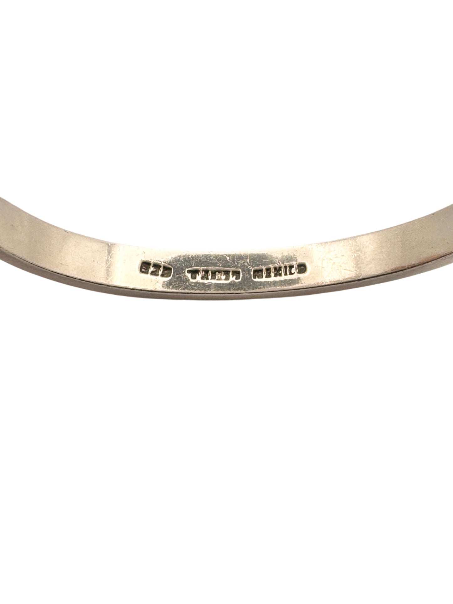 Vintage Black Onyx Mexico Sterling Silver Bangle