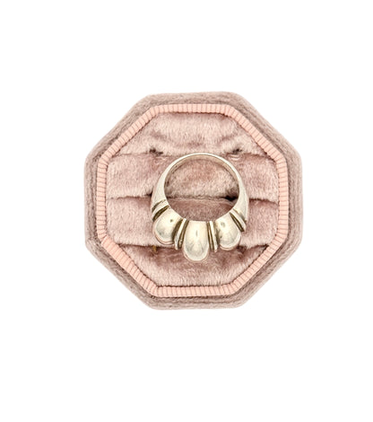 Sterling Silver Croissant Ring: Size 5