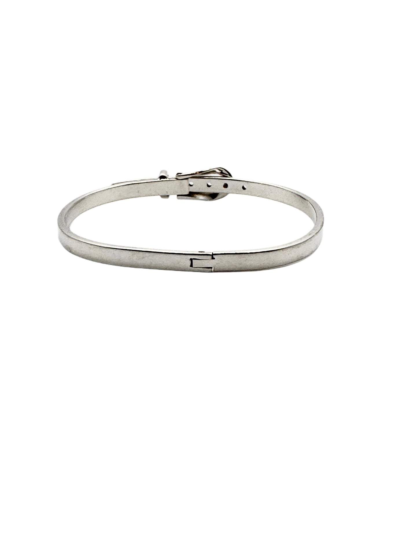 Vintage Sterling Silver Buckle Bangle Bracelet 6.69 inches inches - 7.82 inches