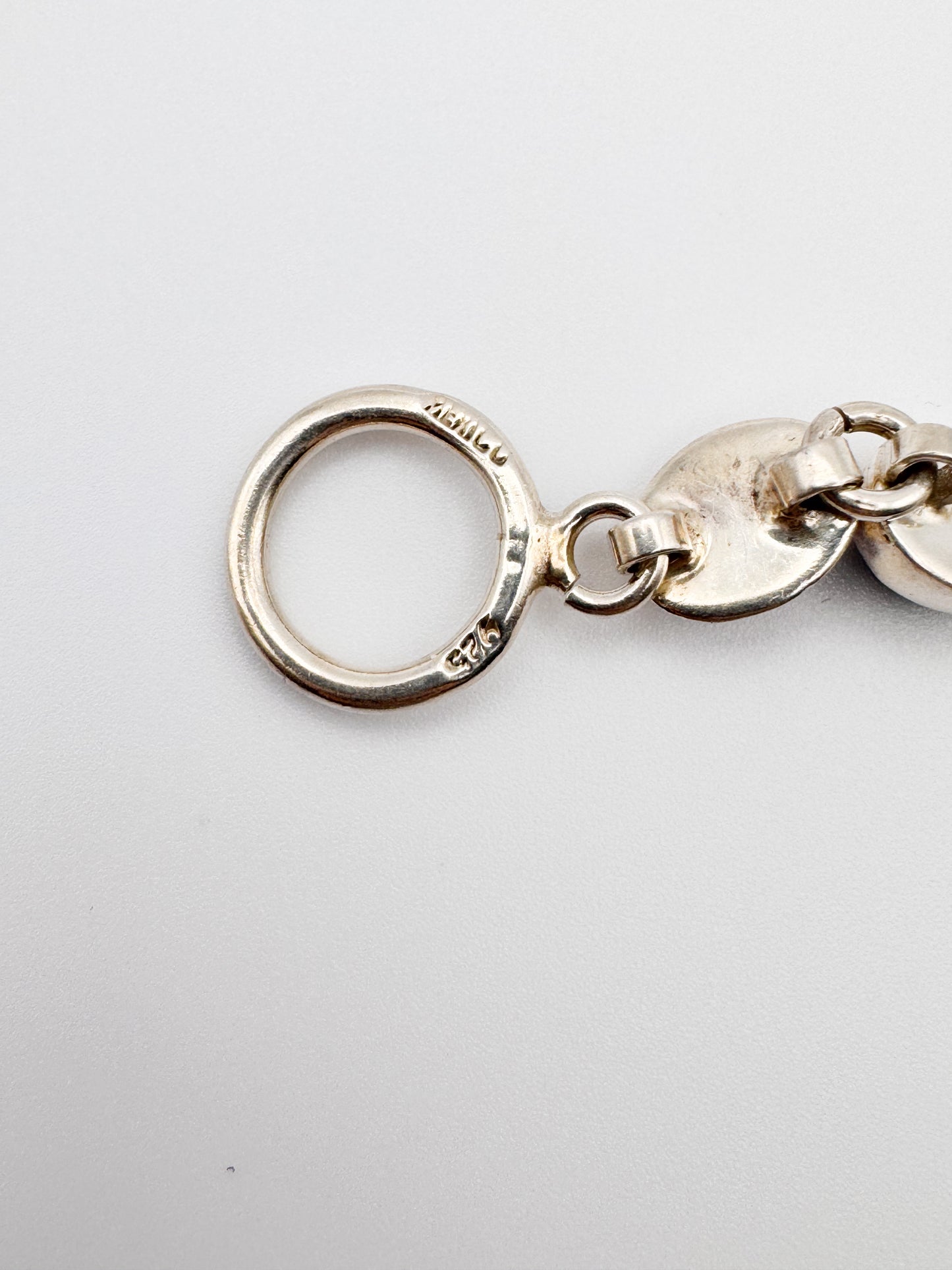 Vintage Sterling Silver Multi-Stone Bezel Set Bracelet