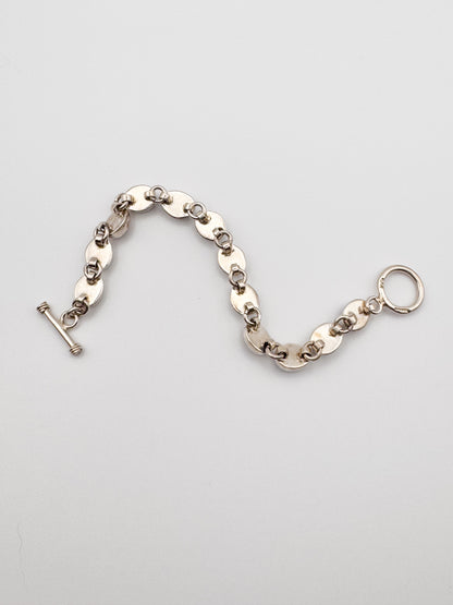 Vintage Sterling Silver Multi-Stone Bezel Set Bracelet