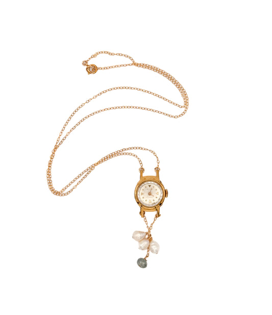 1960s Vintage Reworked Invicta Face Watch Necklace