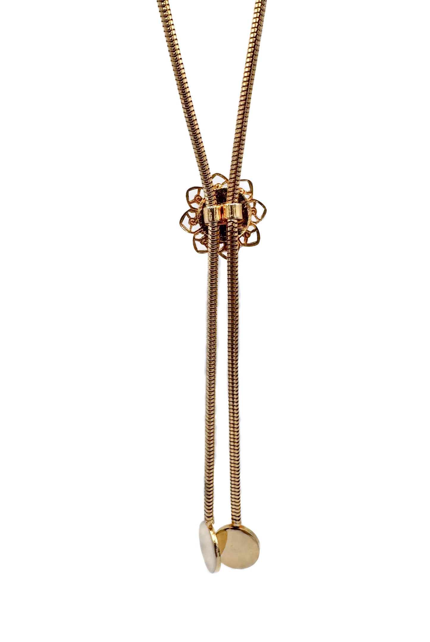Vintage Orchid Bolo Necklace
